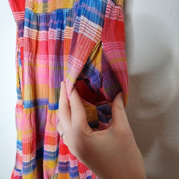 Evereve Summer Plaid Sofia Dress XS - Picture 6 of 9